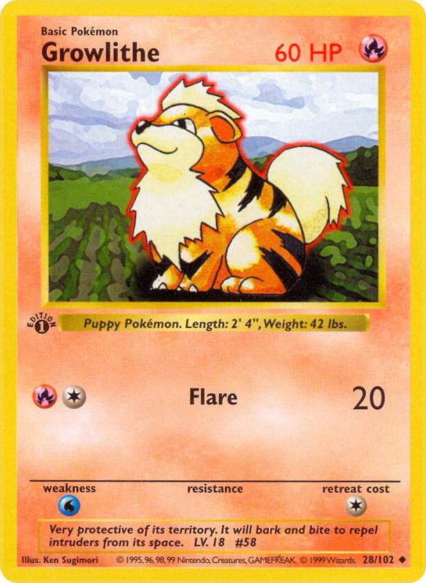 Growlithe (Base Set (Shadowless))
