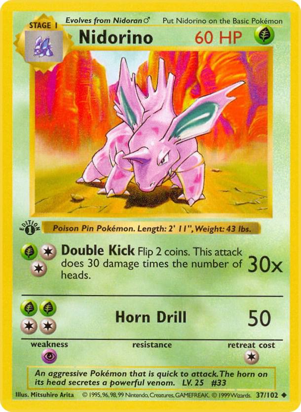 Nidorino (Base Set (Shadowless))