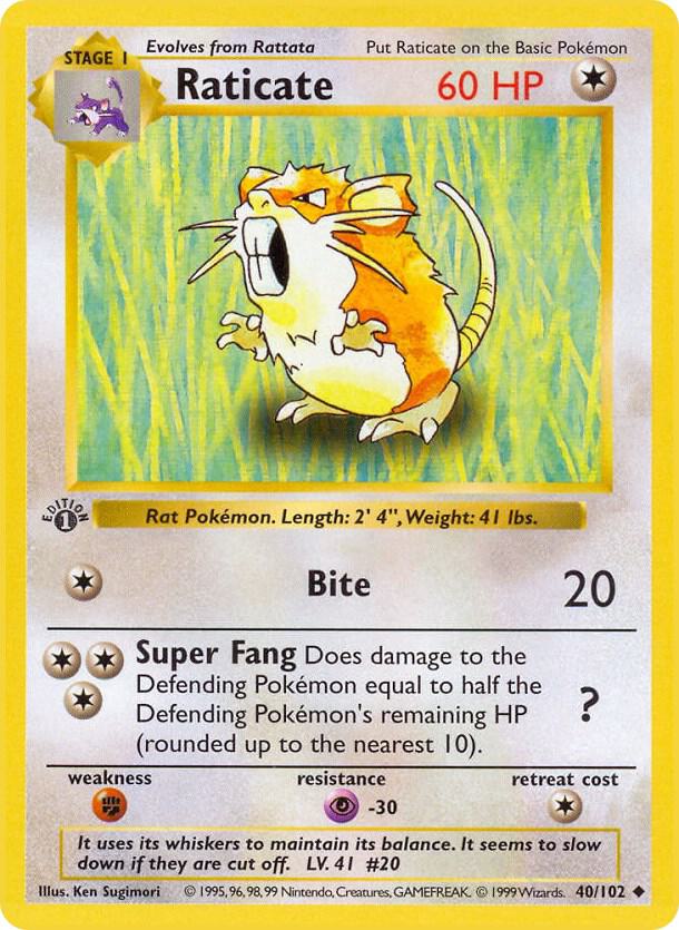 Raticate (Base Set (Shadowless))