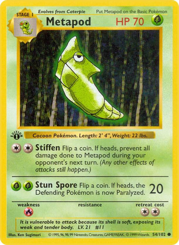Metapod (Base Set (Shadowless))