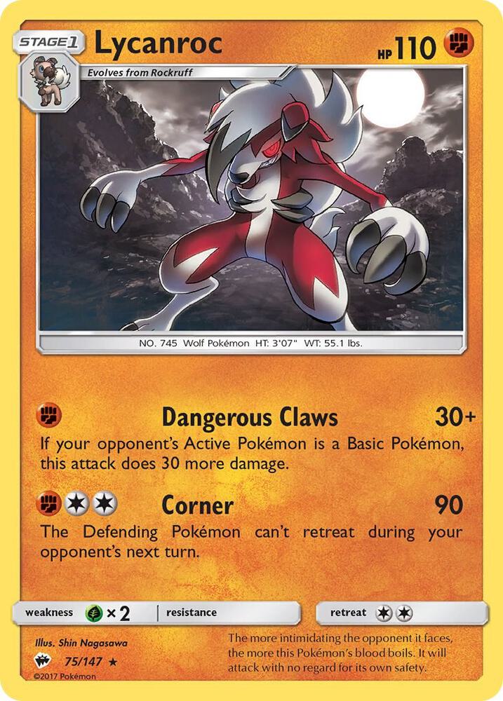 Lycanroc (75) (SM - Burning Shadows)