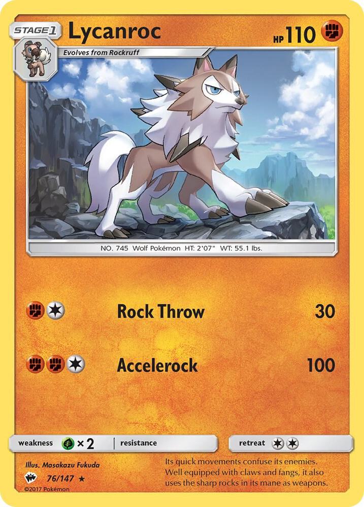 Lycanroc (76) (SM - Burning Shadows)