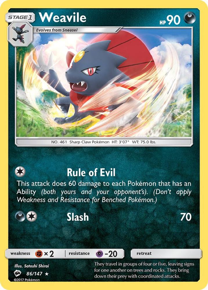 Weavile (SM - Burning Shadows)