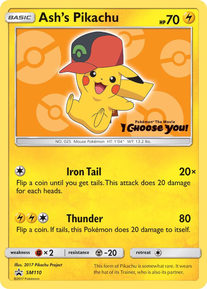 Ash's Pikachu - SM110 (SM Promos)