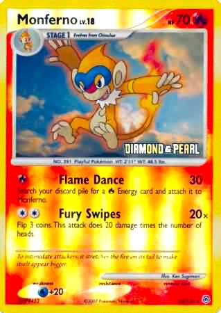 Monferno - 56/130 [Diamond & Pearl] (Burger King Promos)