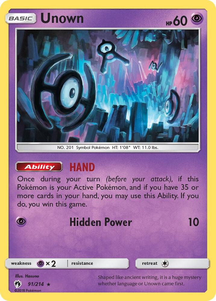 Unown (91) (SM - Lost Thunder)