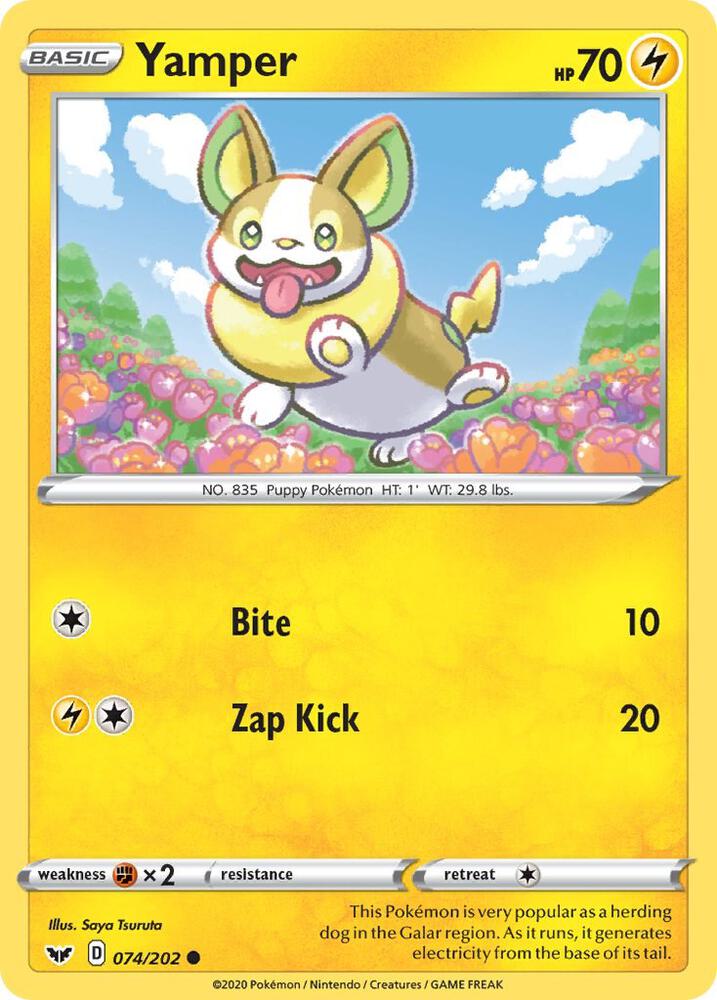 Yamper (074) (SWSH01: Sword & Shield Base Set)