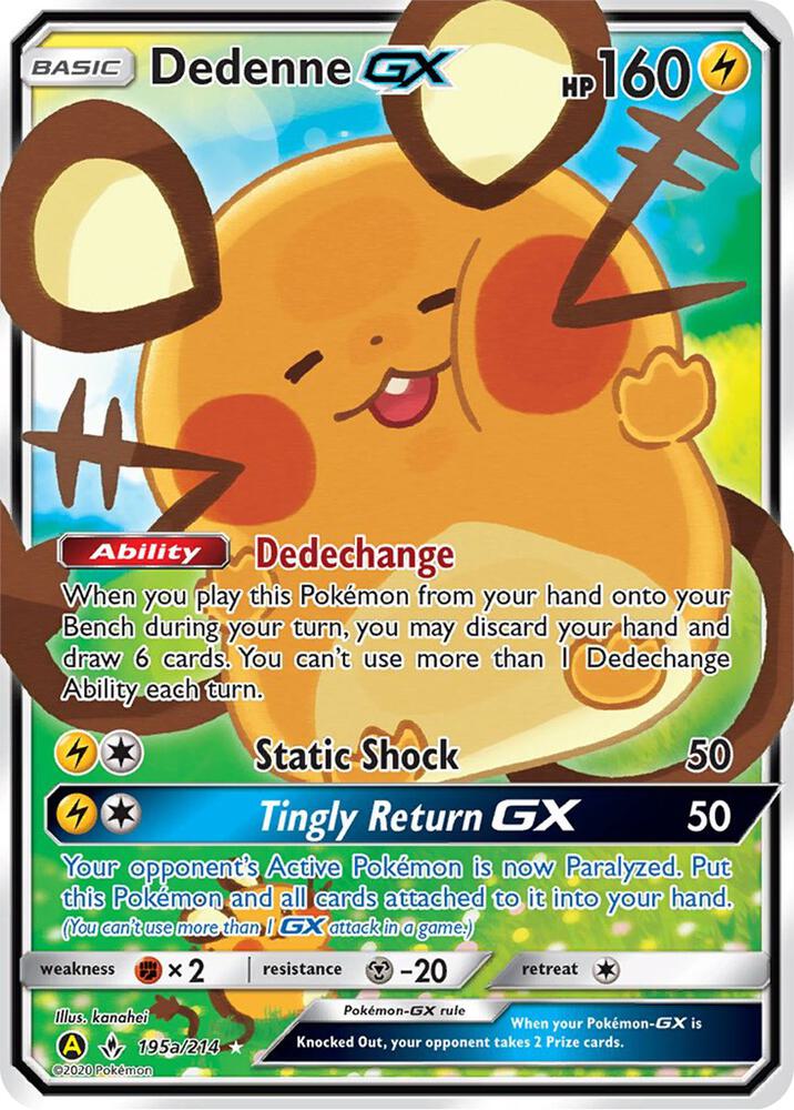 Dedenne GX - 195a/214 (Alternate Art Promos)
