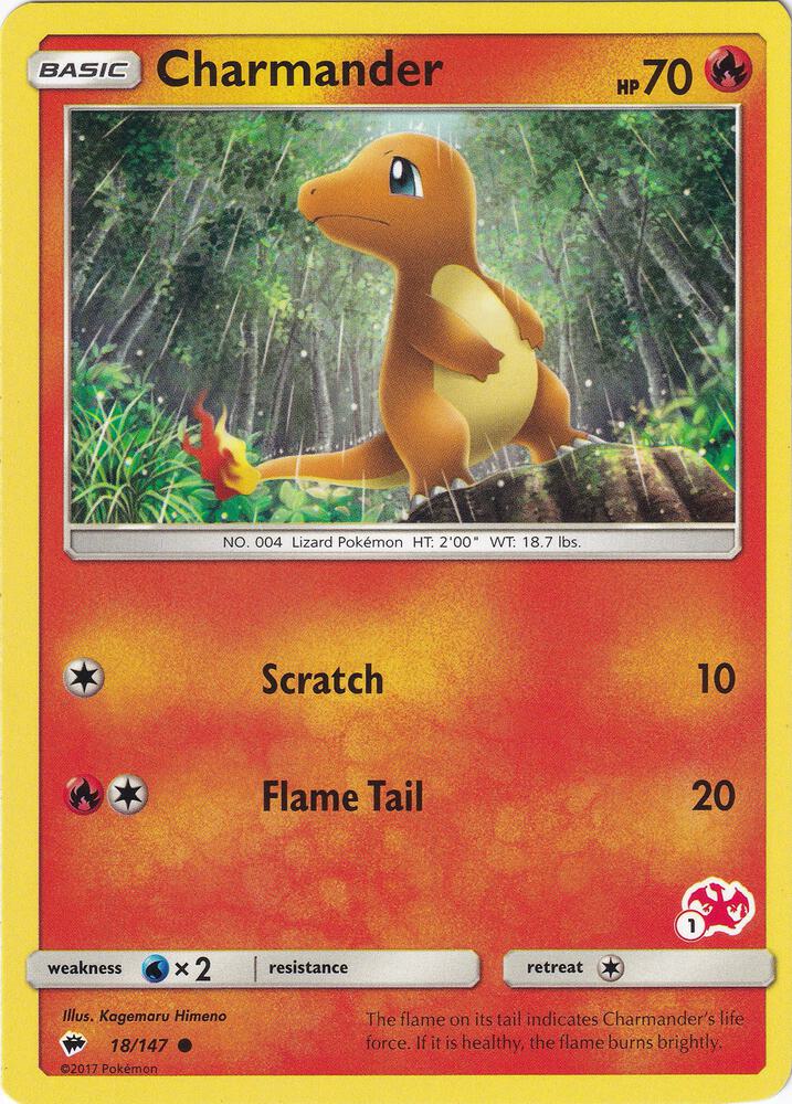 Charmander - 18/147 (#1 Charizard Stamped) (Battle Academy)