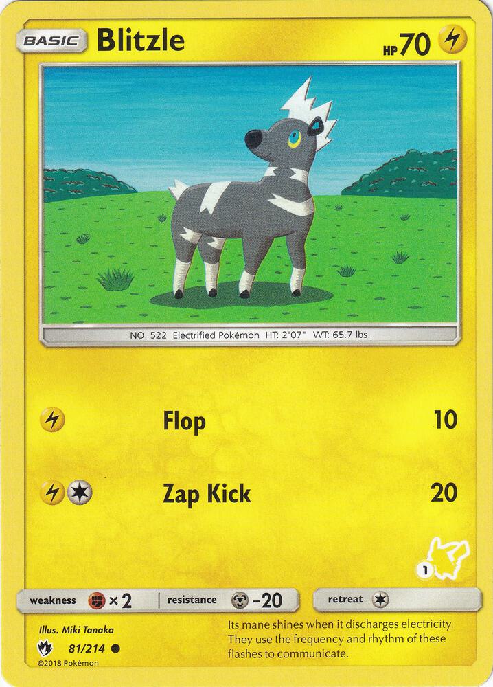 Blitzle - 81/214 (#1 Pikachu Stamped) (Battle Academy)