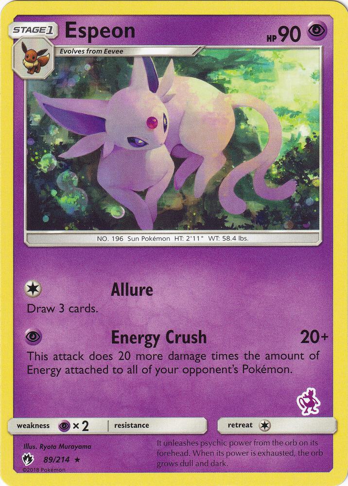 Espeon - 89/214 (Mewtwo Stamped) (Battle Academy)