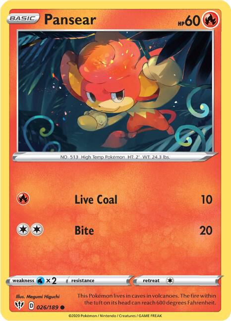 Pansear (SWSH03: Darkness Ablaze)
