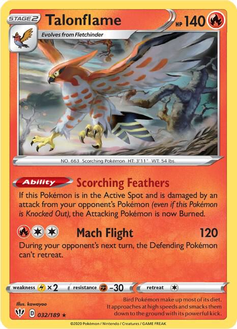 Talonflame (SWSH03: Darkness Ablaze)