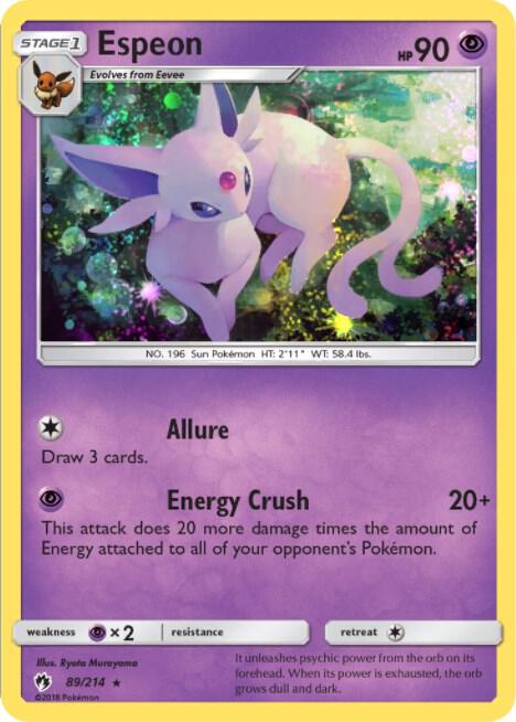 Espeon - 89/214 (Cosmos Holo) (Blister Exclusives)