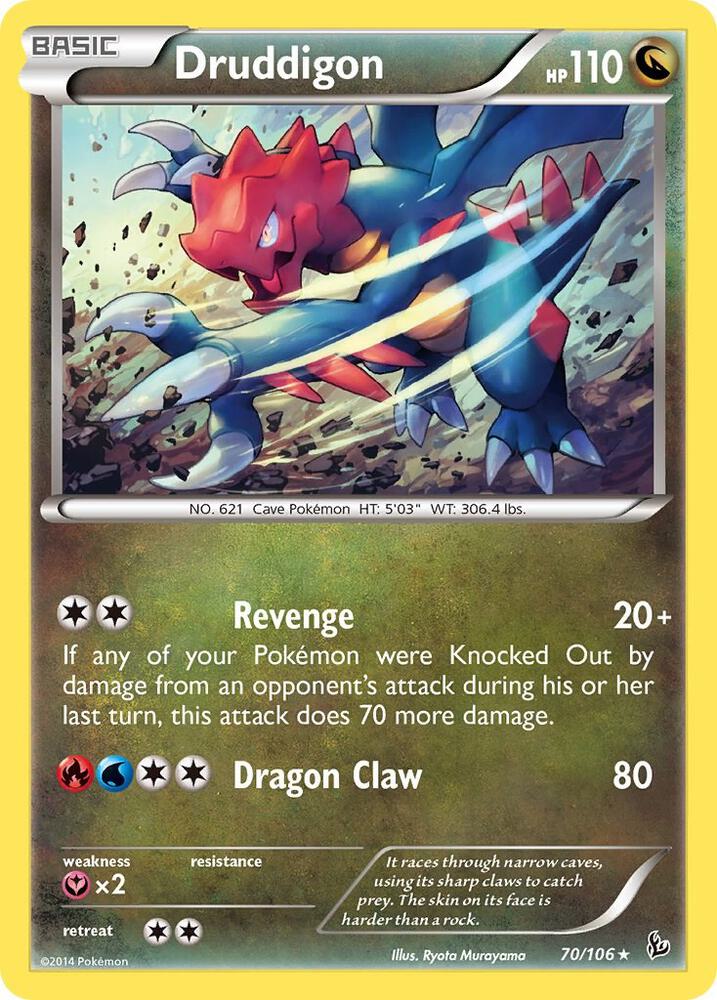 Druddigon - 70/106 (Flashfire) (Deck Exclusives)