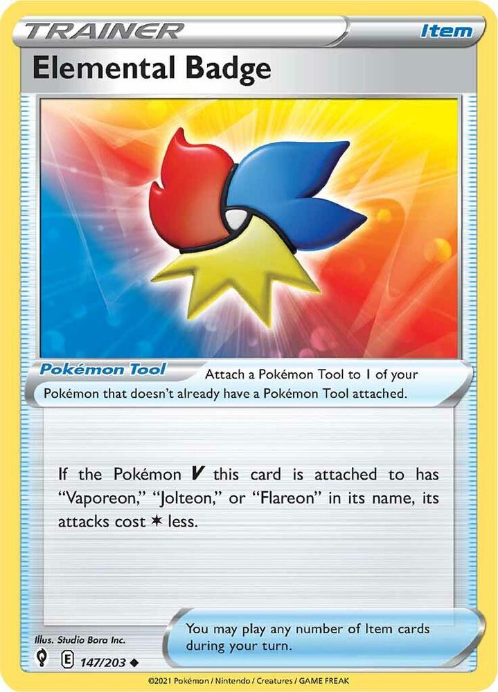 Elemental Badge (SWSH07: Evolving Skies)