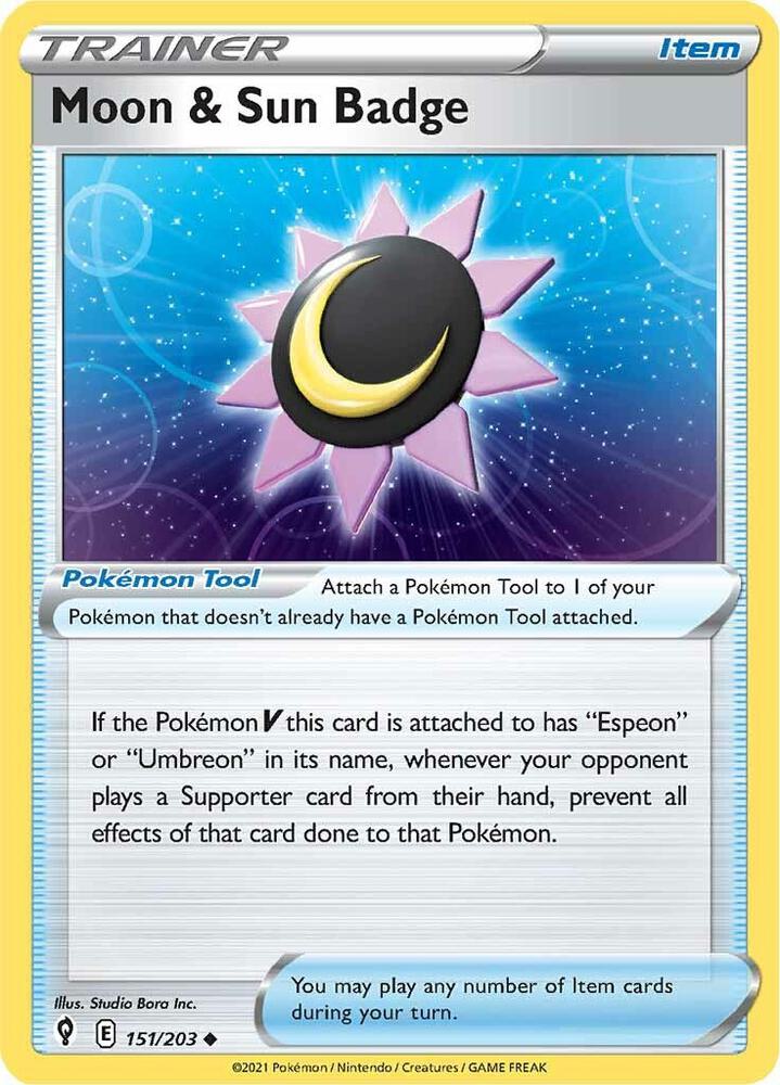 Moon & Sun Badge (SWSH07: Evolving Skies)