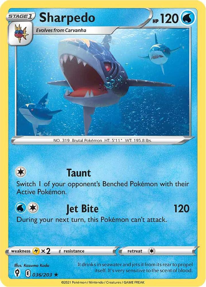 Sharpedo (SWSH07: Evolving Skies)