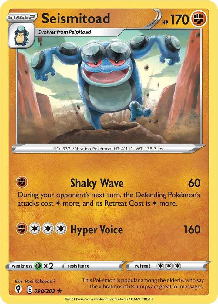 Seismitoad (SWSH07: Evolving Skies)