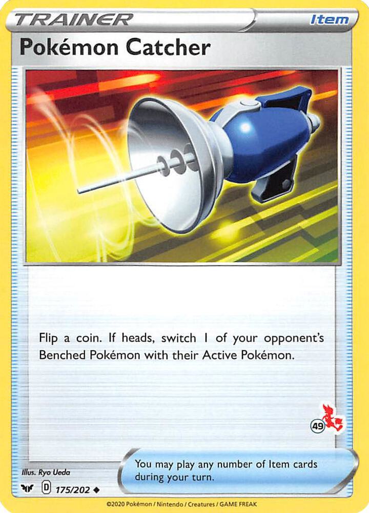 Pokemon Catcher - 175/202 (#49 Cinderace Stamped) (Battle Academy 2022)