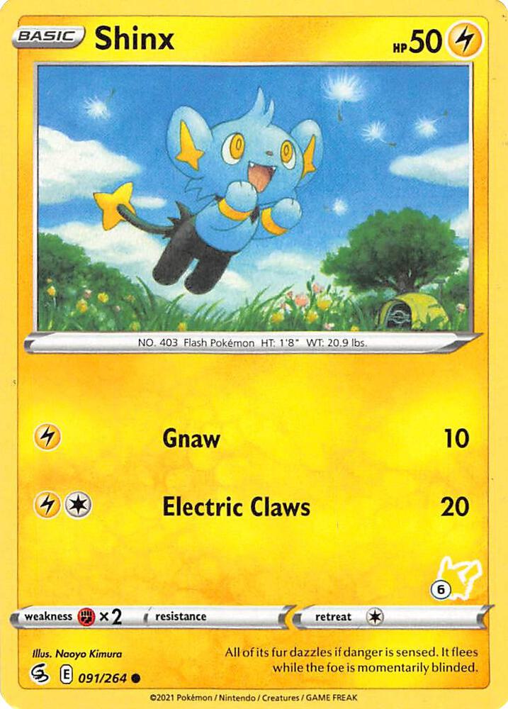 Shinx - 091/264 (#6 Pikachu Stamped) (Battle Academy 2022)