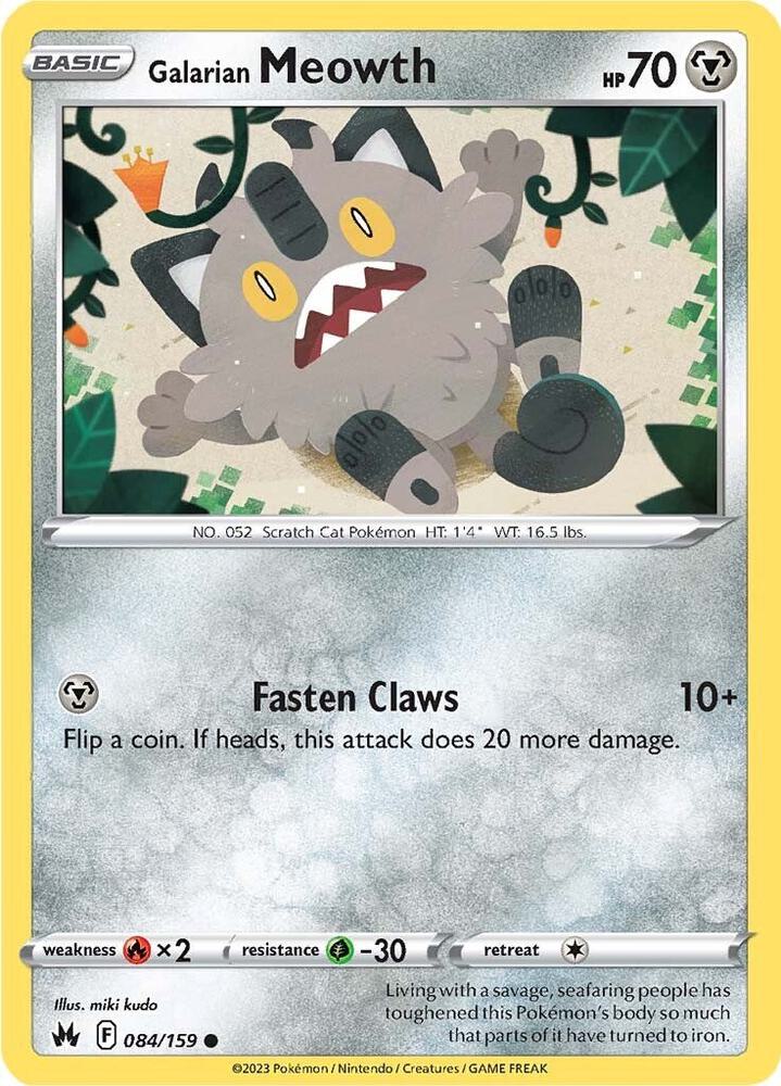 Galarian Meowth (SWSH: Crown Zenith)