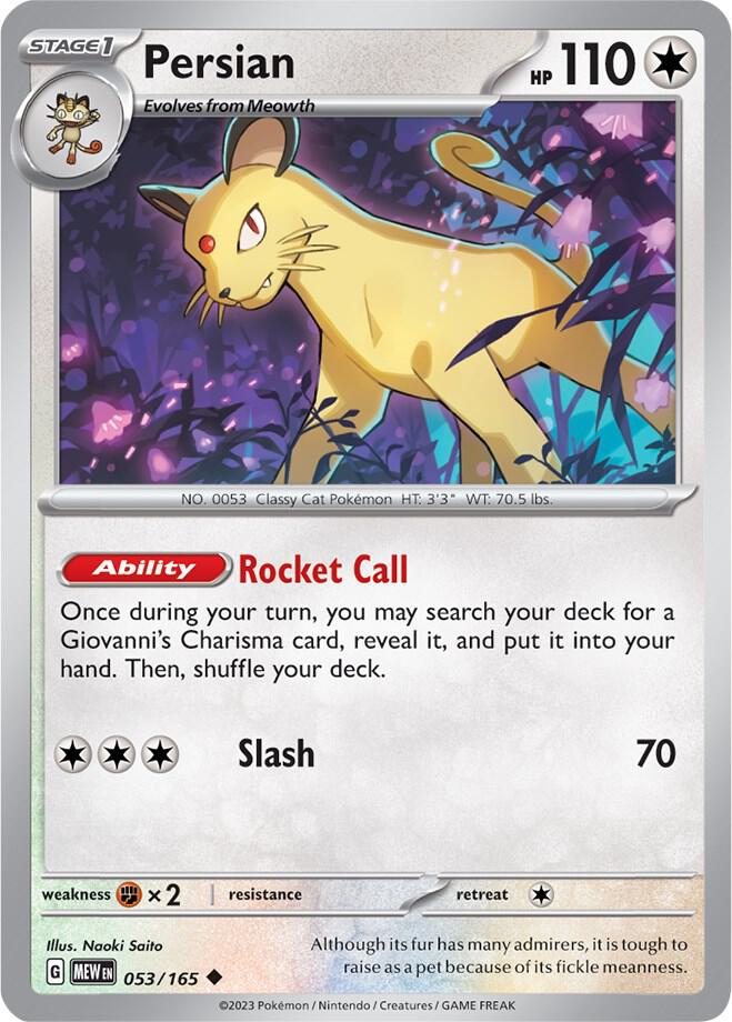Persian (SV: Scarlet & Violet 151)