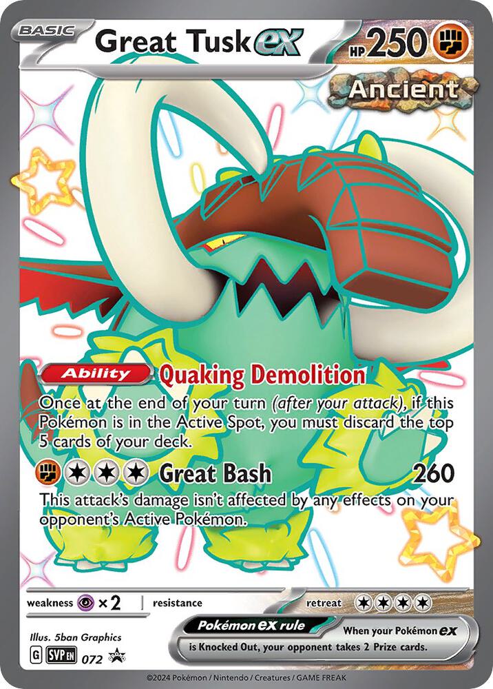 Great Tusk ex - 072 (SV: Scarlet & Violet Promo Cards)