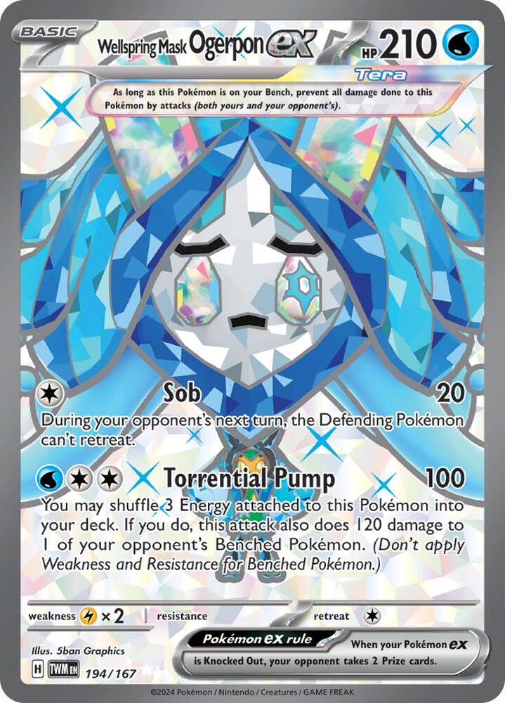 Wellspring Mask Ogerpon ex - 194/167 (SV06: Twilight Masquerade)