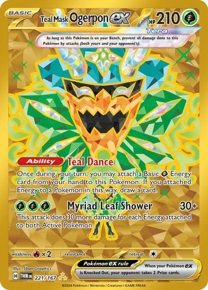 Teal Mask Ogerpon ex - 221/167 (SV06: Twilight Masquerade)