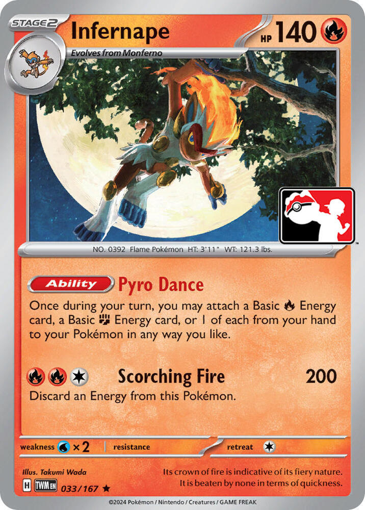 Infernape - 033/167 (Prize Pack Series Cards)