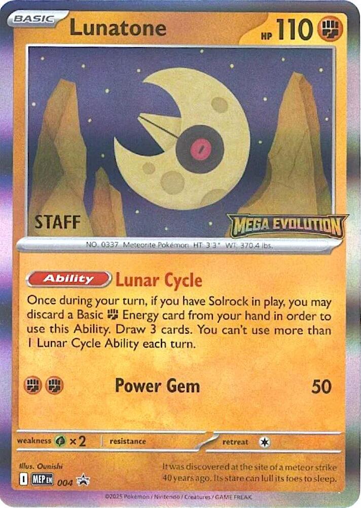 Lunatone - 004 [Staff] (ME: Mega Evolution Promo)