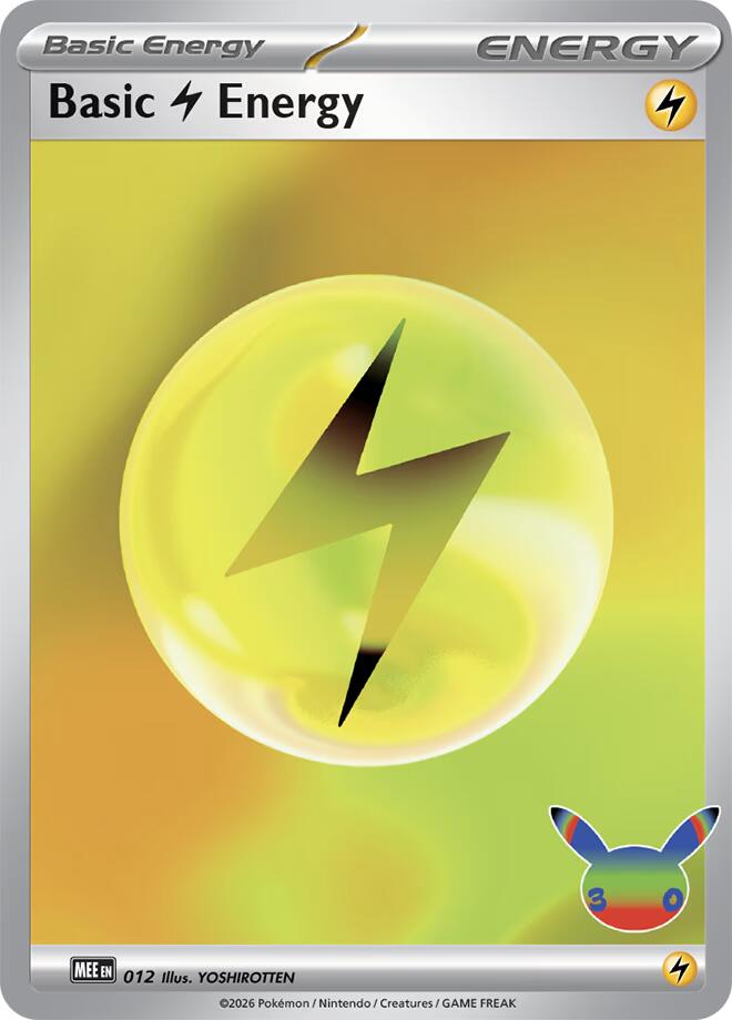Basic Lightning Energy - 012 (30th Celebration) (MEE: Mega Evolution Energies)