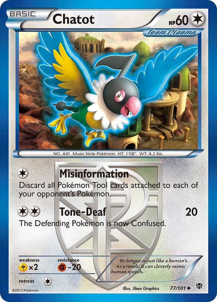 Chatot (Team Plasma) (Plasma Blast)