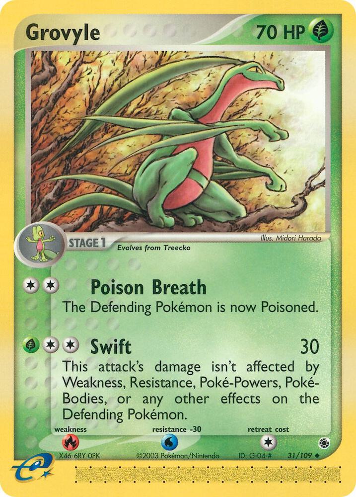 Grovyle - 31/109 (EX Ruby and Sapphire)