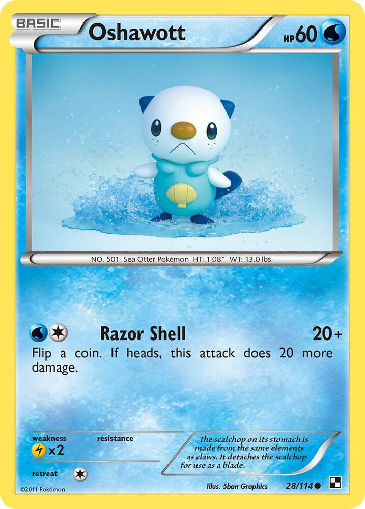Oshawott (28) (Black and White)