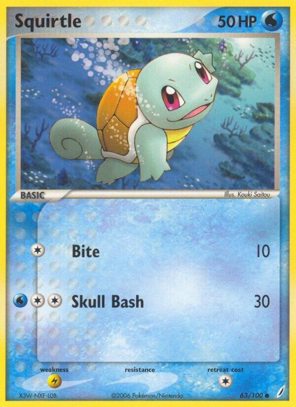 Squirtle - 063/100 (EX Crystal Guardians)