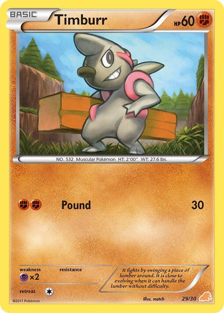Timburr (#29) (BW Trainer Kit: Excadrill & Zoroark)